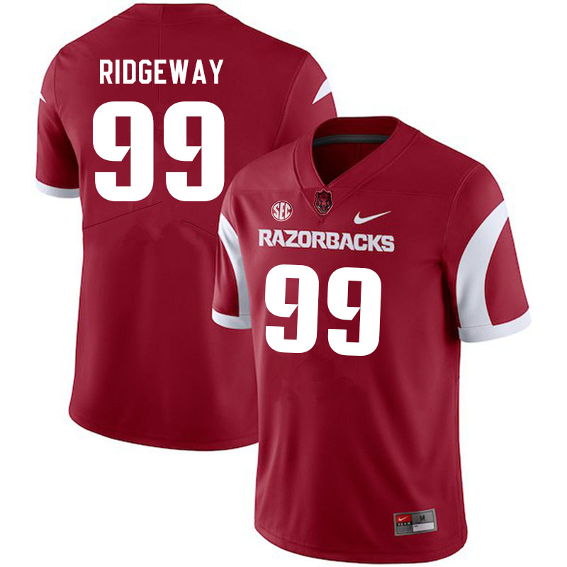 Men #99 John Ridgeway Arkansas Razorbacks College Football Jerseys Sale-Cardinal